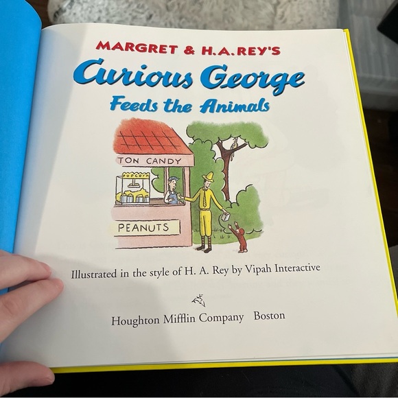 Curious George Feeds the Animals Children's Hard Cover Book - Picture 3 of 4